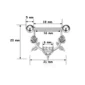 Piercing Téton Arc Fleuri Roses & Cœur Serti Acier 316L (dimensions)