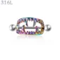 Piercing Téton Bouclier Crocs Vampire Acier 316L Multicolore PVD