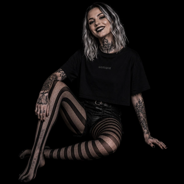 Collants Résille & Fantaisie Punk Goth.