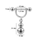 Piercing Téton Double Boule Pendante Acier Inoxydable (dimensions)