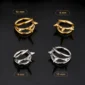 Piercing Triple Anneau Triple Pointe en Titane G23 (dimensions)