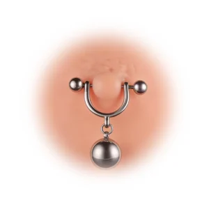 Piercing de Téton Boule Pendante Acier Chirurgical 316L.