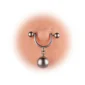 Piercing de Téton Boule Pendante Acier Chirurgical 316L