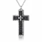 Collier Pendentif Croix Gothique Ouvrable Acier Inox.