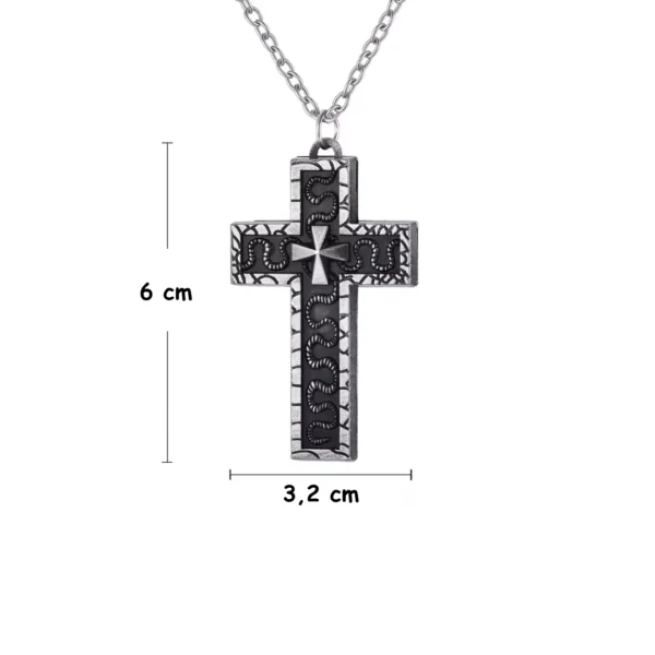 Collier Pendentif Croix Gothique Ouvrable Acier Inoxydable (dimensions) Collier Pendentif Croix Gothique Ouvrable Acier Inoxydable (dimensions).