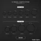 Faux Piercing Grandes Boucles d'Oreilles Créoles 11-60 mm Acier 316L Noir PVD