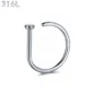 Faux Piercing Narine Anneau Fin 8 mm Acier Chirurgical 316L Poli