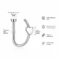 Faux Piercing Narine Anneau Motif Cœur Acier Chirurgical 316L (dimensions)