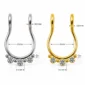 Faux Piercing Septum Anneau Billes & Zirconiums Acier Chirurgical 316L (dimensions)
