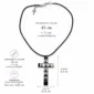 Collier Pendentif Croix Rivetée (dimensions).