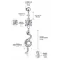 Piercing Nombril Serpent en Boucle Pavé de Zirconiums (dimensions).
