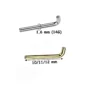 Barre L-Bent 14G en Titane ASTM-F136 à Filetage Interne (dimensions).