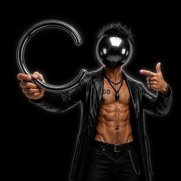 Piercing Clicker Noir Homme & Gothique Titane Acier 316L.
