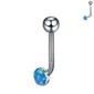 Piercing L-Bent Titane ASTM-F136 avec Opalite Bleu.