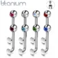 Piercing L-Bent en Titane ASTM-F136 avec Zirconium.
