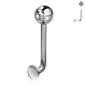 Piercing L-Bent en Titane ASTM-F136 avec Zirconium Blanc