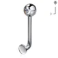 Piercing L-Bent en Titane ASTM-F136 avec Zirconium Multicolore