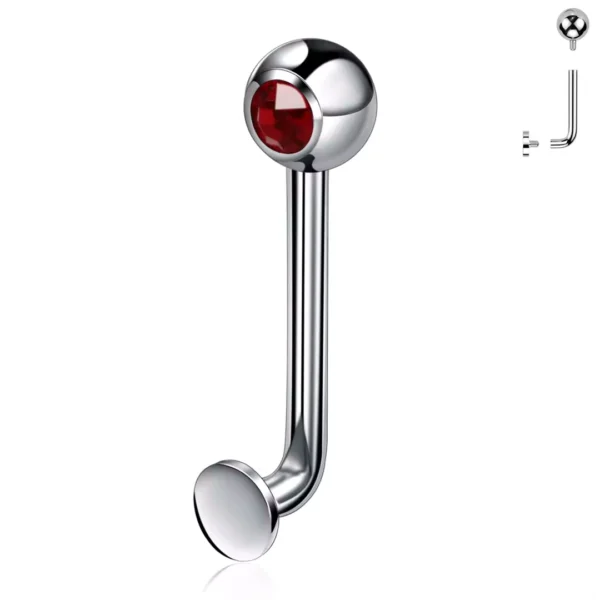Piercing L-Bent en Titane ASTM-F136 avec Zirconium Rouge Piercing L-Bent en Titane ASTM-F136 avec Zirconium Rouge