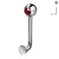Piercing L-Bent en Titane ASTM-F136 avec Zirconium Rouge