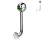 Piercing L-Bent en Titane ASTM-F136 avec Zirconium Vert