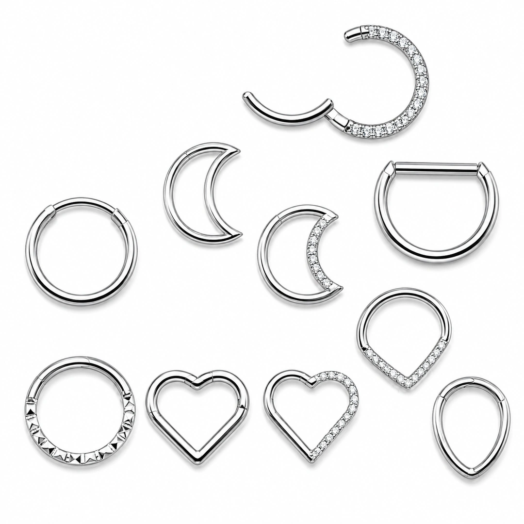 Sélection de piercings clicker GOTIQUE
