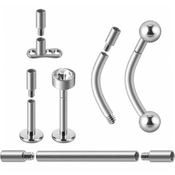 Extension pour Tige de Piercing en Titane Longueur 4mm Extension pour Tige de Piercing en Titane Longueur 4mm.