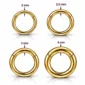 Piercing Anneau Gros Calibre 12G-6G (2 à 4 mm) en Acier 316L Doré PVD