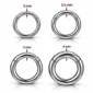 Piercing Anneau Gros Calibre 12G-6G (2 à 4 mm) en Acier 316L Poli