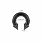 Piercing Fer à Cheval Acier Noir Gros Calibre avec Pointes 5X12-14X8 mm
