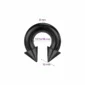 Piercing Fer à Cheval Acier Noir Gros Calibre avec Pointes 6X12-14-16X10 mm
