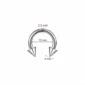 Piercing Fer à Cheval Gros Calibre avec Pointes Acier 316L 2.5X12X6 mm.