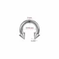 Piercing Fer à Cheval Gros Calibre avec Pointes Acier 316L 3X12-16X6 mm.