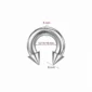Piercing Fer à Cheval Gros Calibre avec Pointes Acier 316L 5X12-14-16X8 mm.