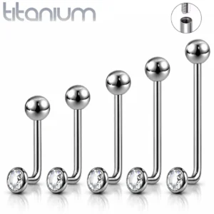 Piercing L-Bent Titane Christina VCH 14G 11 à 22 mm.