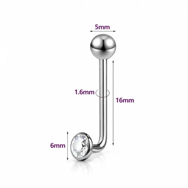 Piercing L-Bent Titane Christina VCH 14G 16 mm Piercing L-Bent Titane Christina VCH 14G 16 mm