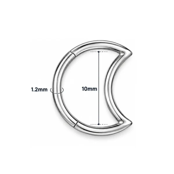 Piercing Lune Clicker Titane 16G 10 mm Piercing Lune Clicker Titane 16G 10 mm