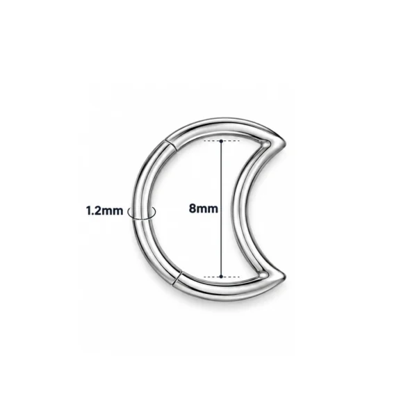 Piercing Lune Clicker Titane 16G 8 mm Piercing Lune Clicker Titane 16G 8 mm