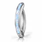 Piercing Nombril Clicker Acier 316L à Barrette Sertie d'Opalite