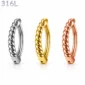 Piercing Nombril Clicker Torsadé Effet Cordage.