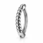 Piercing Nombril Clicker Torsadé Effet Cordage Acier 316L