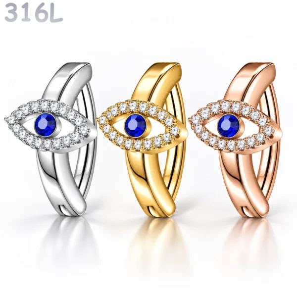 Piercing Nombril Œil Protecteur Clicker Semi-Plat Piercing Nombril Œil Protecteur Clicker Semi-Plat.