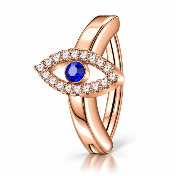 Piercing Nombril Œil Protecteur Clicker Semi-Plat Acier Or Rose PVD Piercing Nombril Œil Protecteur Clicker Semi-Plat Acier Or Rose PVD
