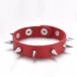Bracelet Clouté en Similicuir Rouge.