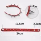 Bracelet Clouté en Similicuir Rouge (dimensions).
