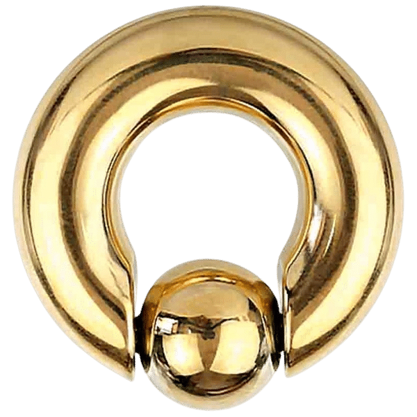 Piercing anneau CBR doré gros calibre